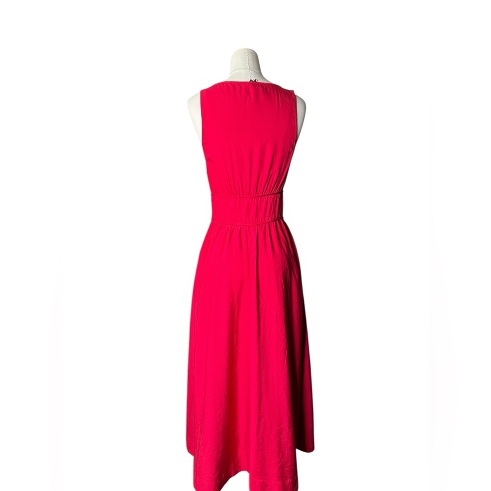 Anthropologie Tracy Reese Red Sleeveless Corset Waist Midi Dress Size 4 - Picture 8 of 8